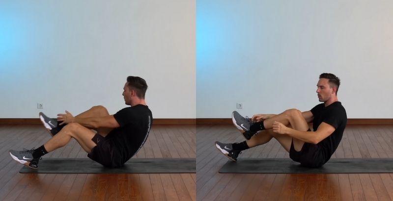 bài tập cơ bụng 6 múi học sinh half jacks