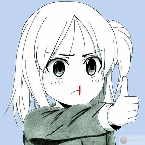 meme like anime tóc trắng