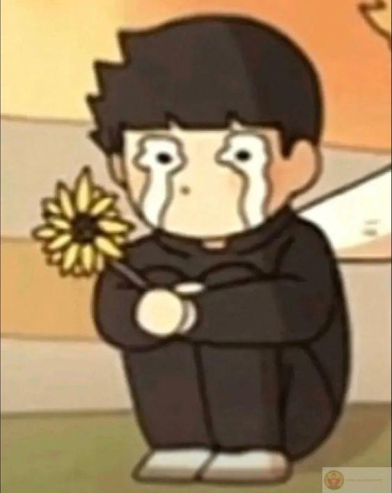meme anime ngồi khóc
