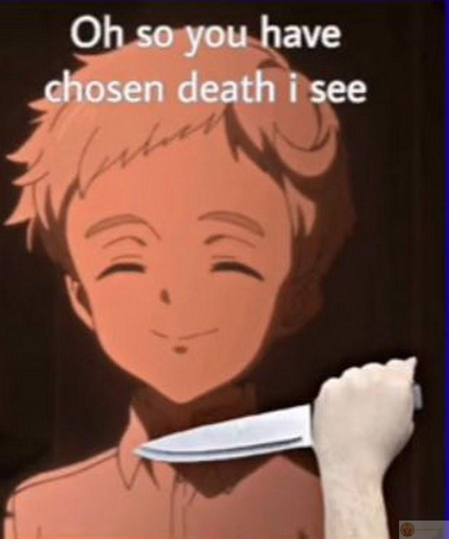 Anime meme cầm dao dọa