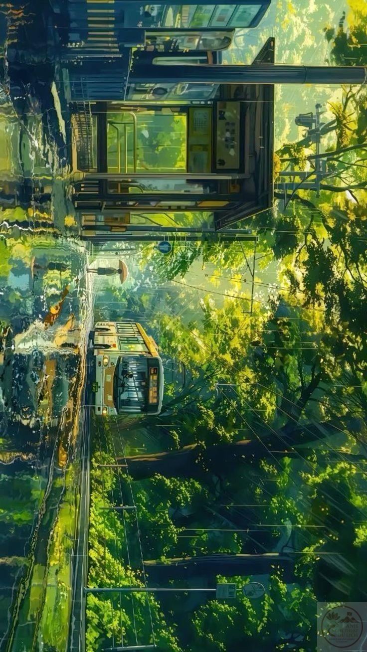 Gam màu dịu nhẹ trong phong cảnh anime khiến tâm hồn người xem tìm thấy sự an yên