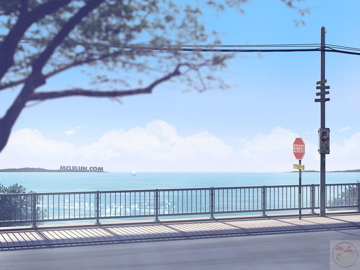 Sắc thái mờ ảo của phong cảnh anime đưa người ngắm vào thế giới đầy chất thơ nhẹ nhàng