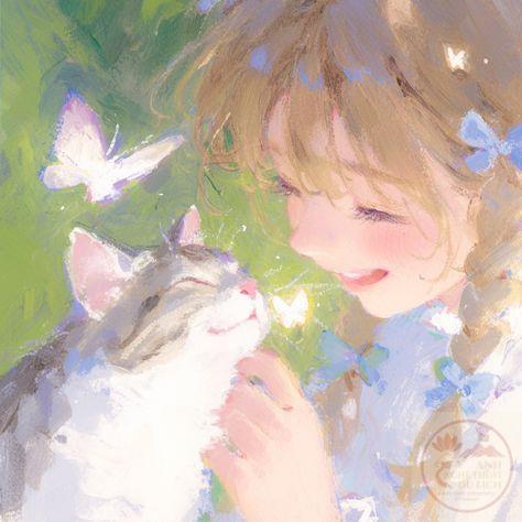 Gam màu êm dịu hòa cùng nét vẽ anime tinh tế giúp avatar thêm phần nghệ thuật và lôi cuốn