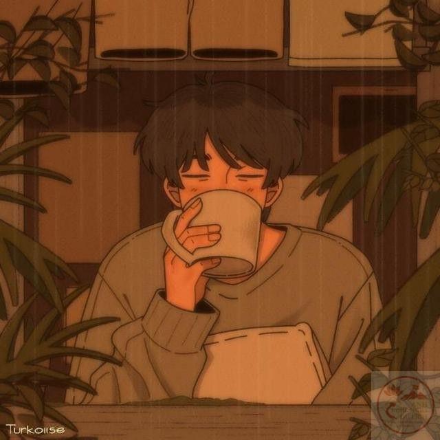 Cảm xúc nhẹ nhàng được truyền tải qua hình ảnh nhân vật nam trong bức vẽ anime