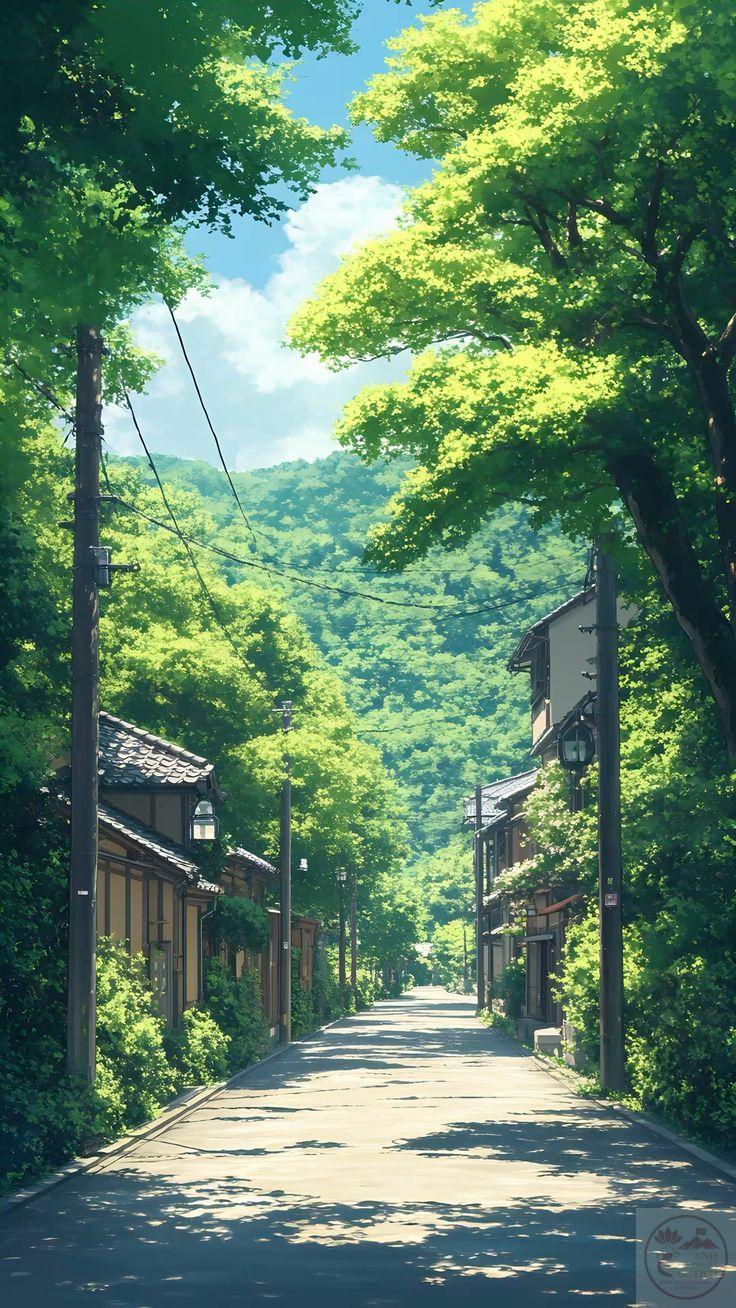 Sự phối hợp hài hòa của màu sắc và ánh sáng khiến khung cảnh anime trở nên kỳ diệu