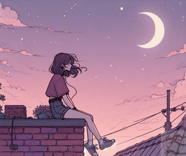 Những gam màu êm dịu kết hợp cùng nét vẽ mềm mại làm nổi bật nhân vật nữ anime