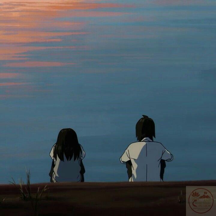 Sự tĩnh lặng trong khung hình anime buồn gợi cảm giác một thế giới riêng đầy lặng thinh