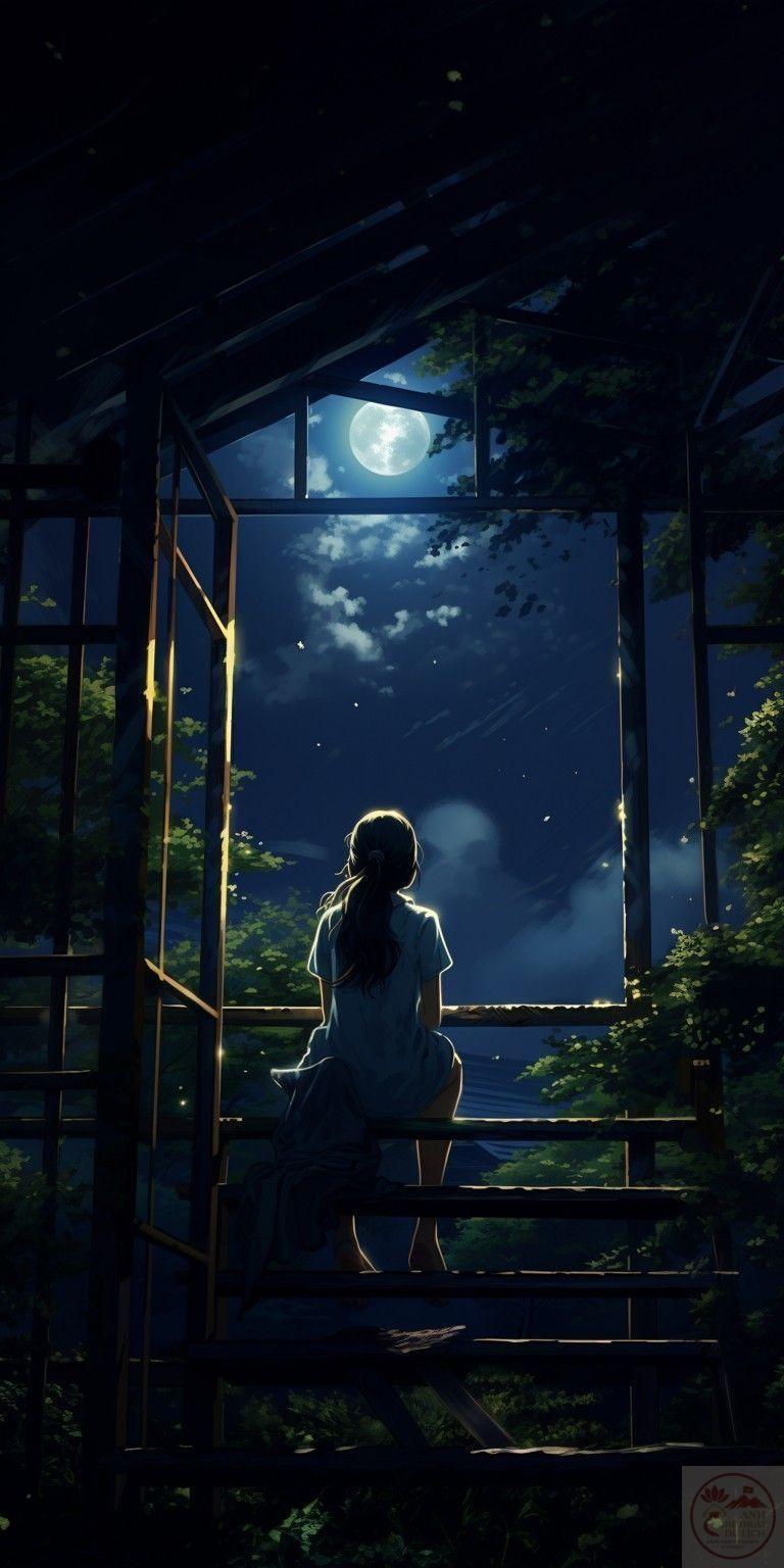 Ánh mắt trầm tư trong tranh anime buồn khiến người xem dễ tìm thấy sự đồng cảm