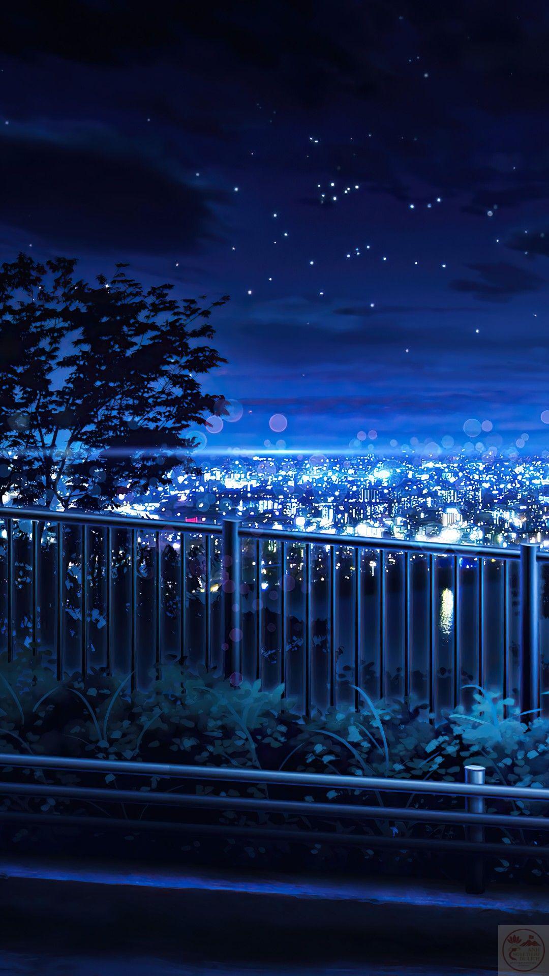 Bầu trời vẽ bằng gam màu tinh tế trong anime như mở ra không gian bình yên sâu lắng