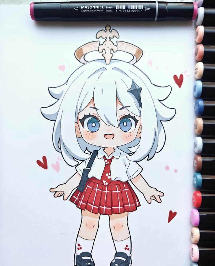 tranh anime chibi đơn giản mà đẹp