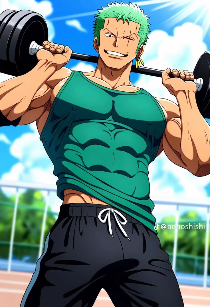 Ảnh Zoro nâng tạ