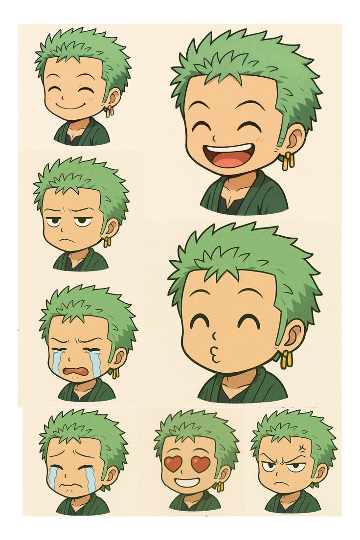 Chibi Zoro nhiều biểu cảm