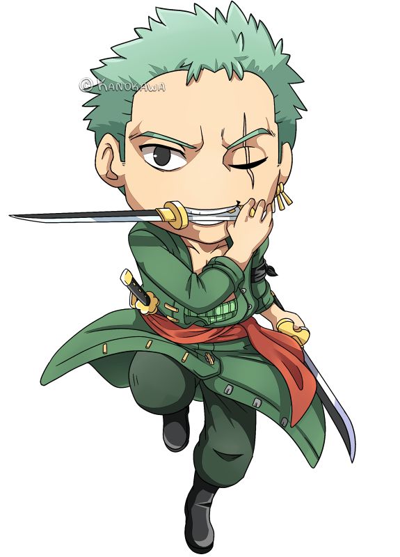 Zoro chibi ngậm kiếm
