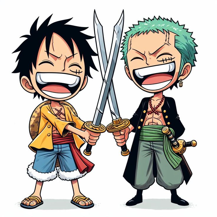 Zoro Luffy càm kiếm