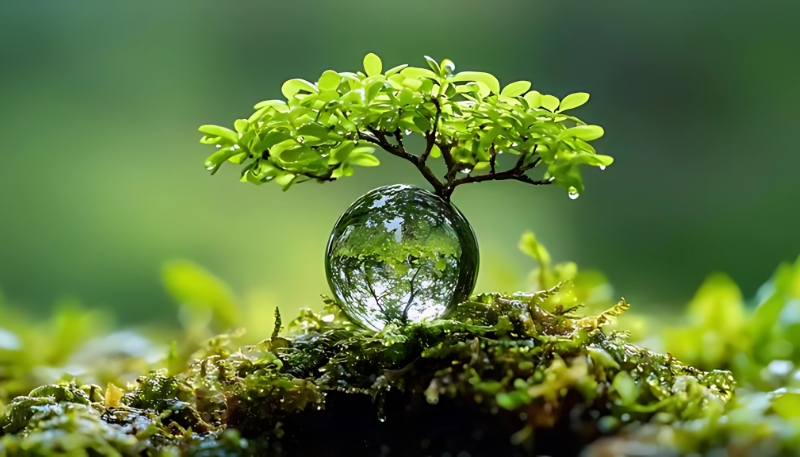 Hình nền chồi non cây xanh tươi mát cho máy tính