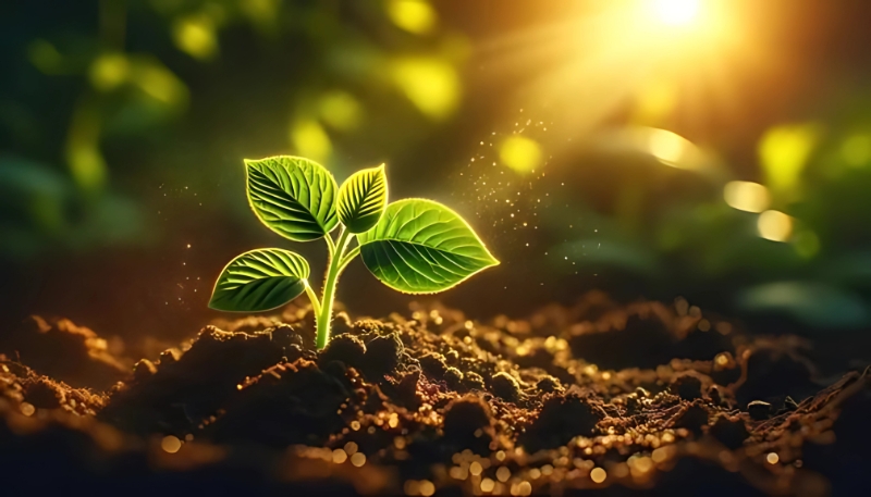 Hình nền chồi non cây xanh chill ấn tượng