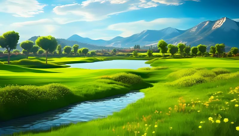 Hình ảnh cây xanh trên đồng cỏ bao la