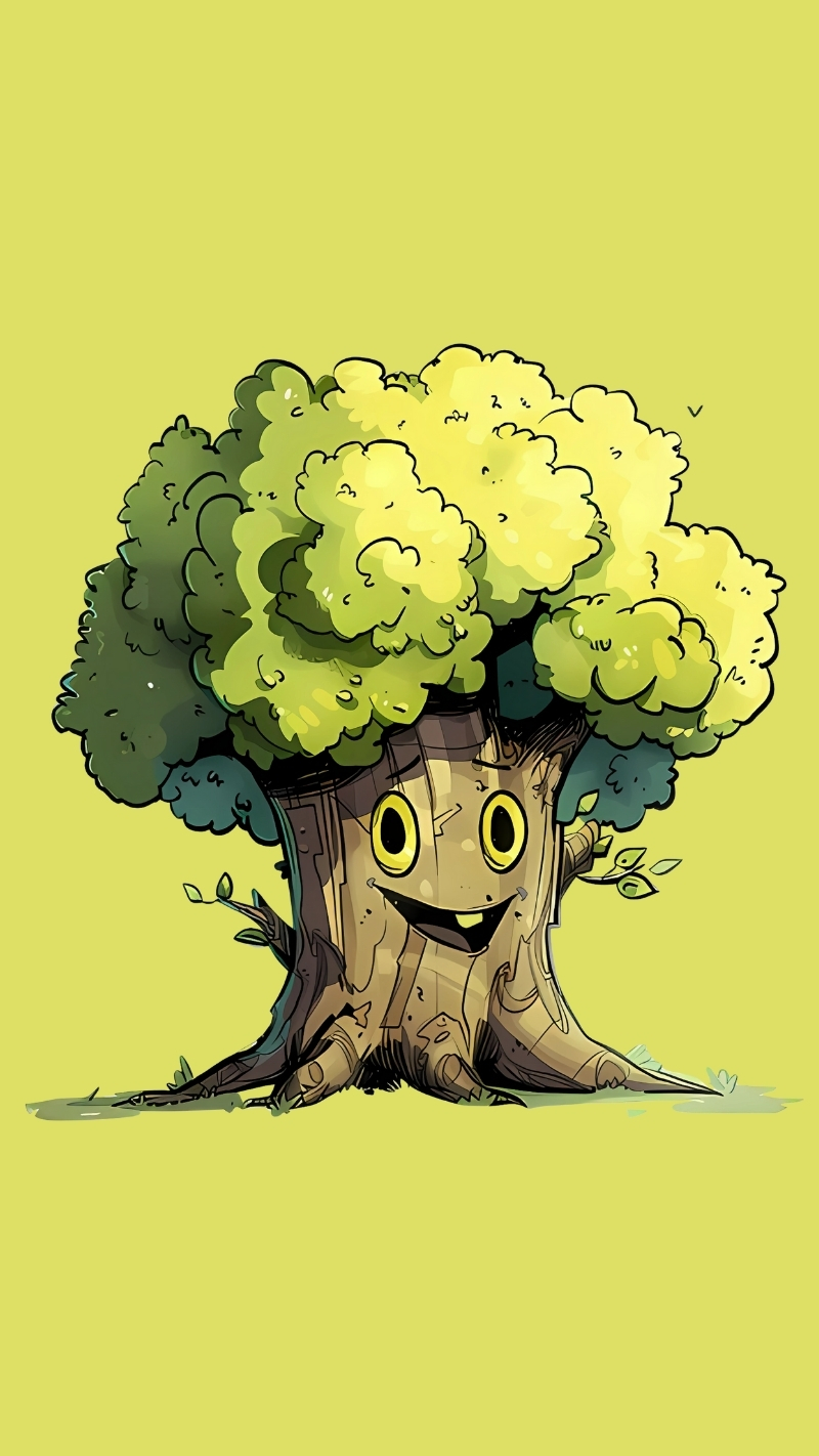 hình nền cây xanh cute cho máy tính