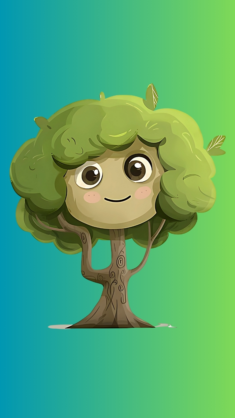 tải hình nền cây xanh cute miễn phí