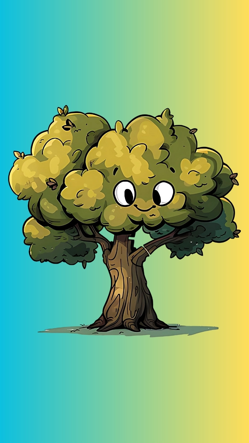 bộ sưu tập hình nền cây xanh cute dễ thương