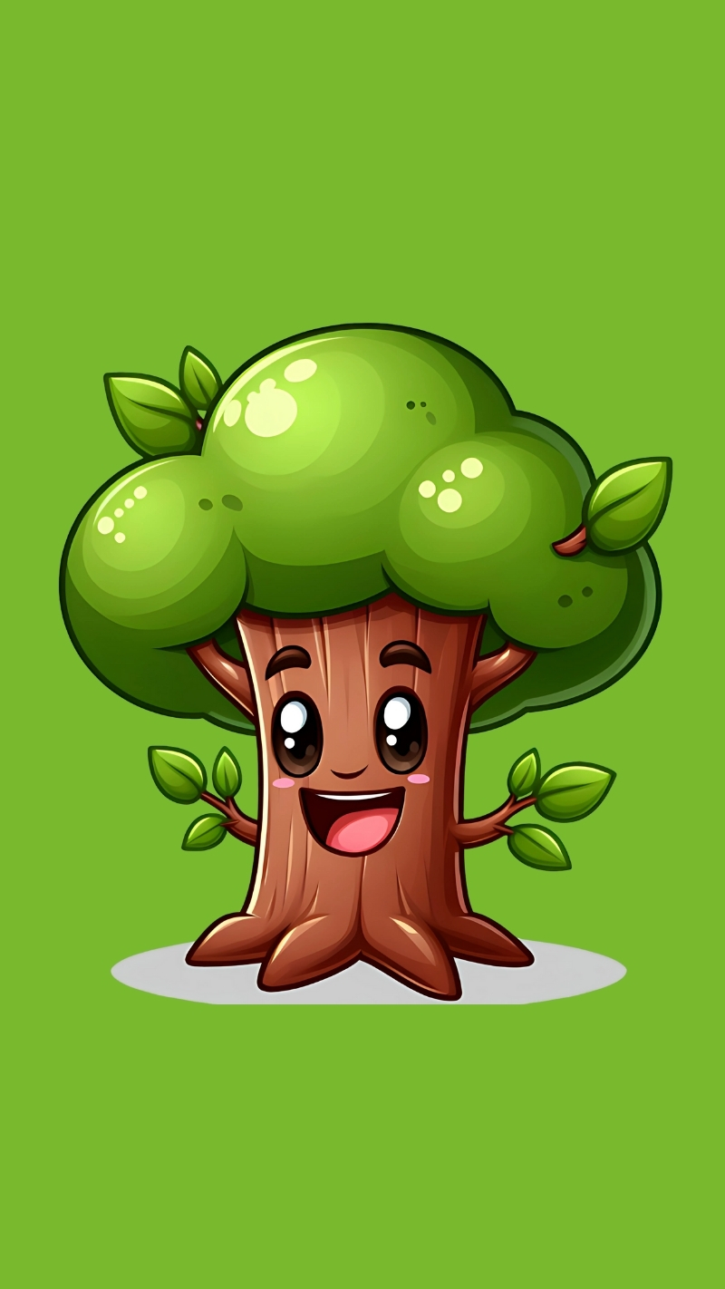 hình ảnh cây xanh cute làm background