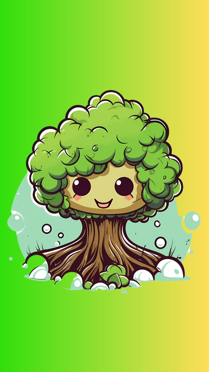 bộ sưu tập hình nền cây xanh cute nhất