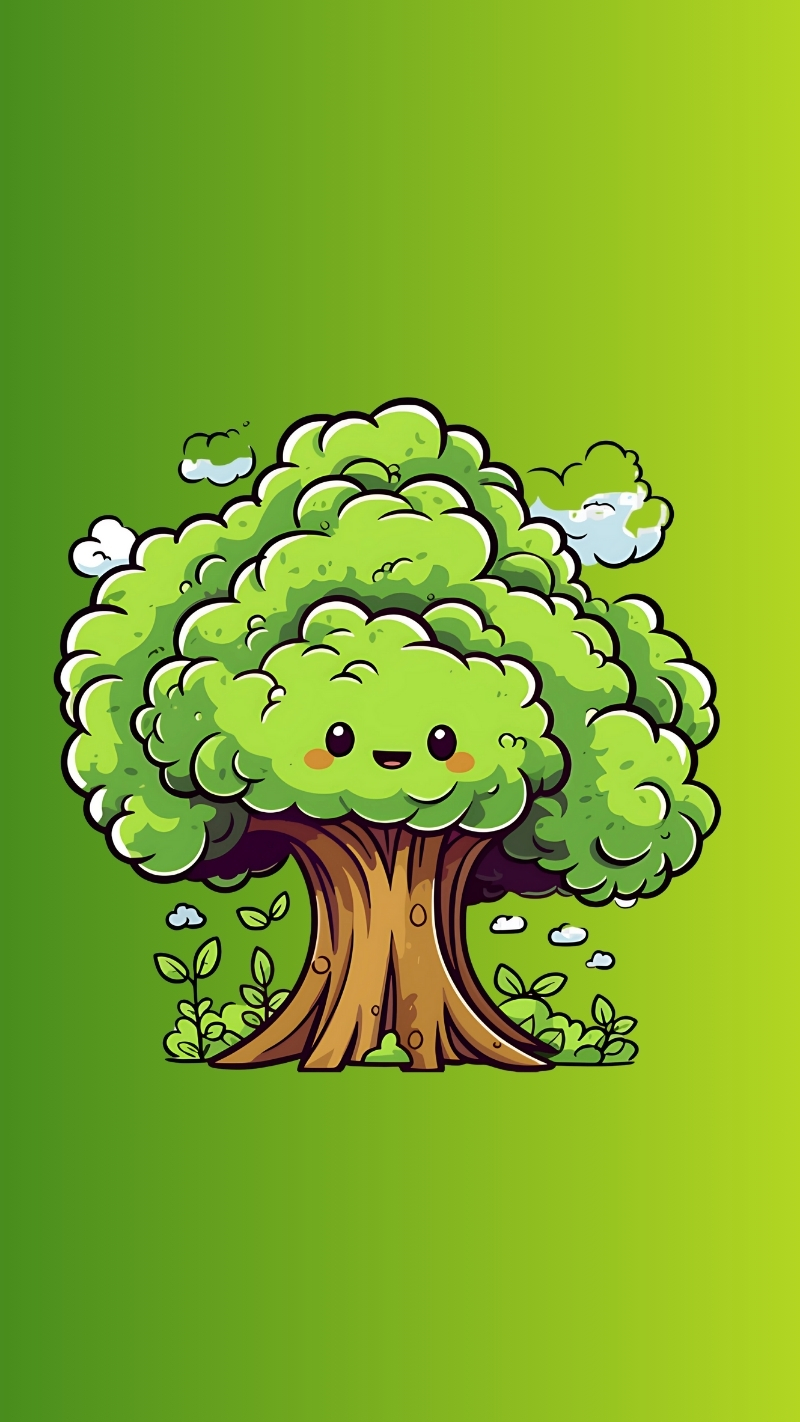 hình ảnh cây xanh cute nghệ thuật