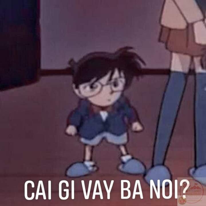 Hình Conan trong tạo hình đầy ngầu với phong cách meme
