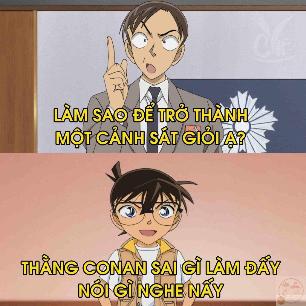 Tấm ảnh Conan nhìn xa xăm trở thành meme hot