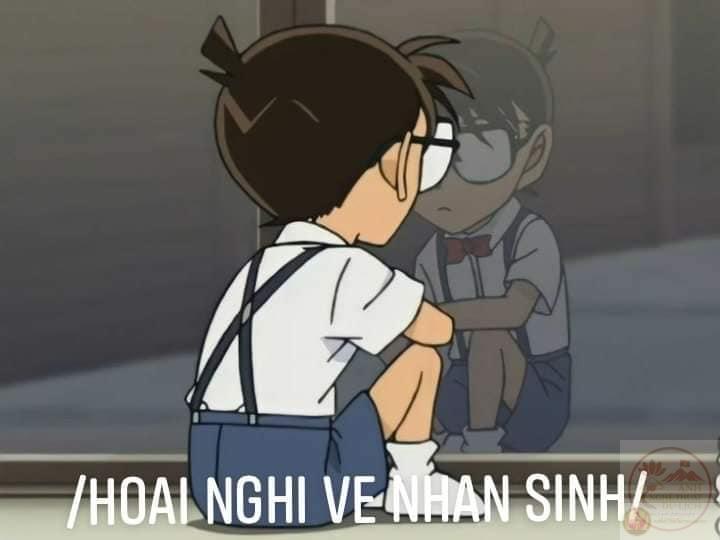 Khoảnh khắc Conan cười mỉm được fan chế thành ảnh meme