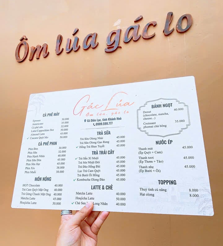 Gác Lúa Coffee - Quán cà phê view đồng lúa siêu chill ở Diên Khánh, Khánh Hòa