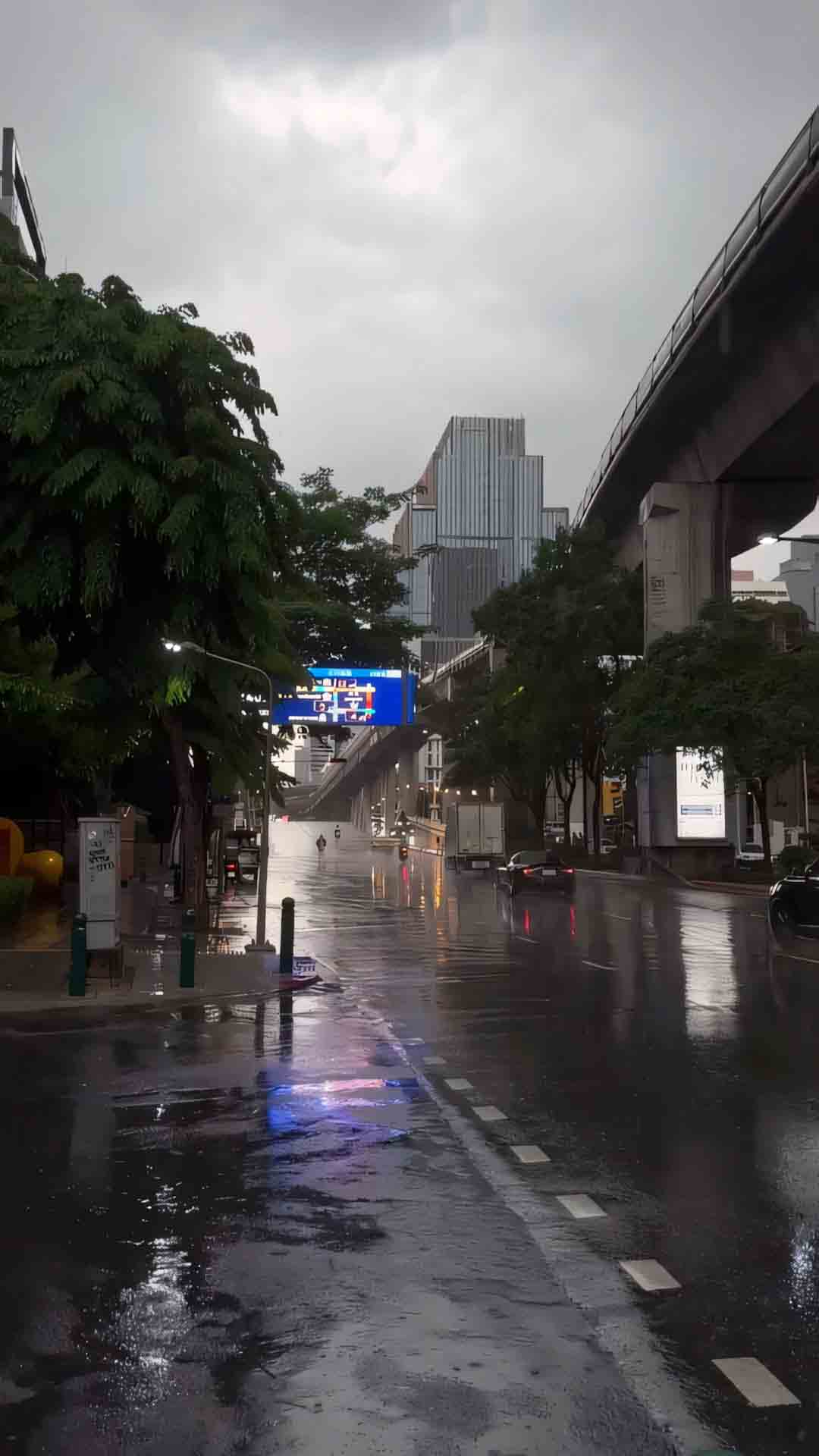 anh buon con duong mua tren pho 1920px 1080px full hd 4