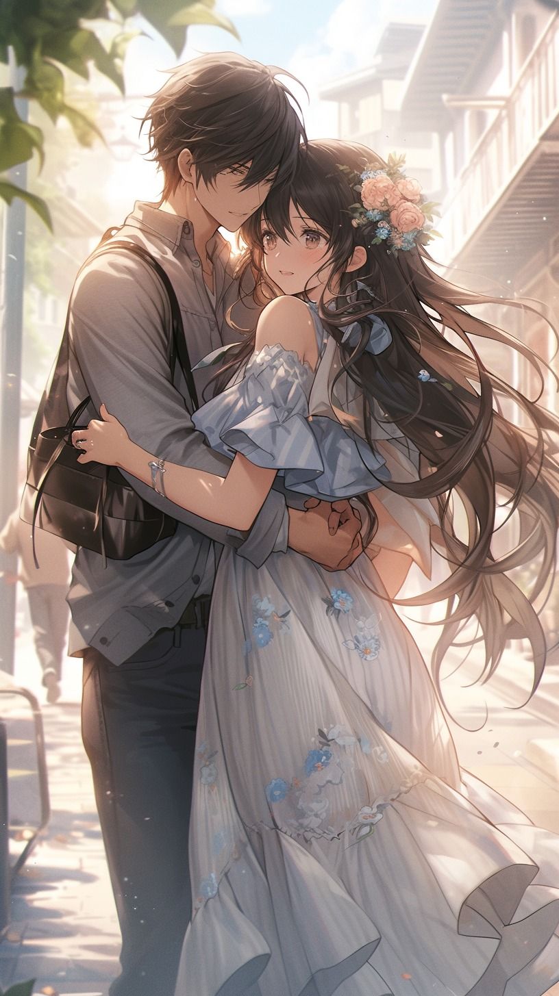 hình nền anime cặp đôi cute