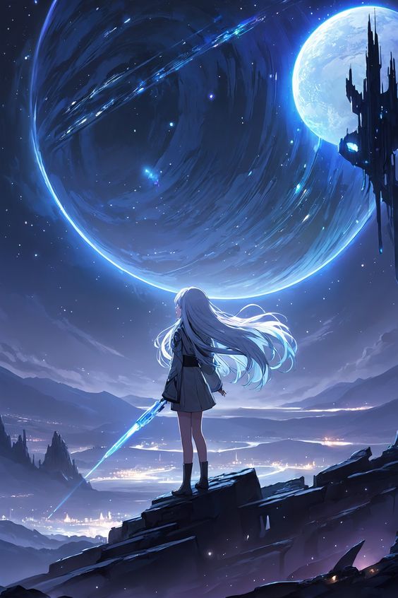 hình nền anime galaxy vũ trụ anime đẹp, hiếm