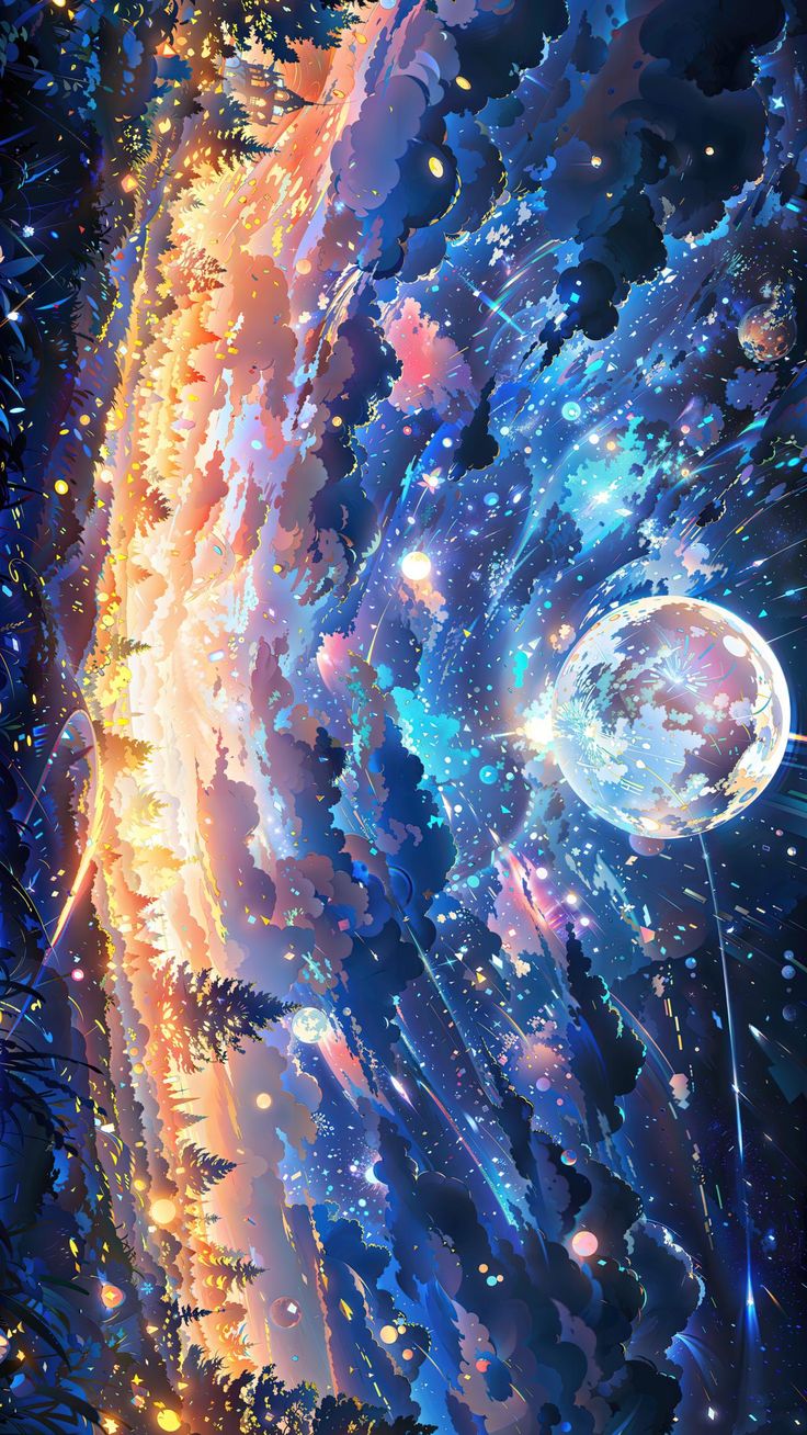 hình nền anime galaxy vũ trụ anime đẹp, hiếm