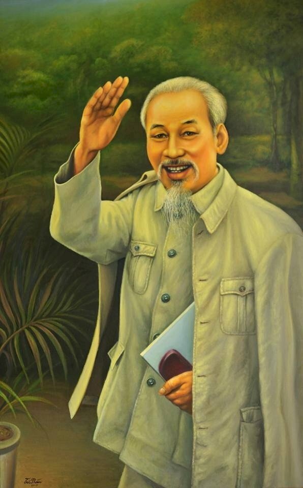 Hình ảnh Bác Hồ đẹp, giản dị, thân thiện qua tranh vẽ