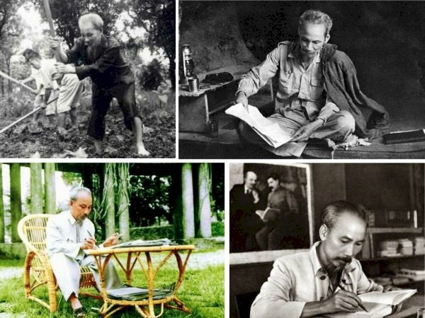 101 hình ảnh bác Hồ làm việc đẹp nhất, tải miễn phí
