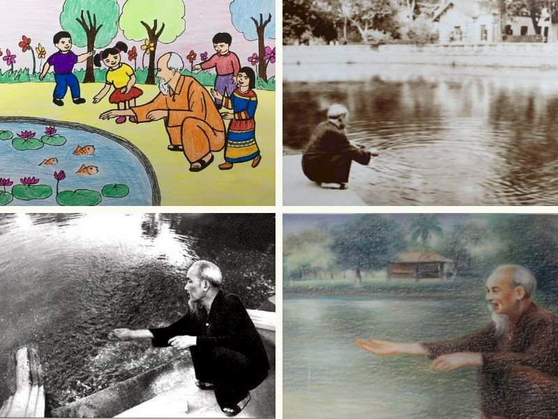 101 hình ảnh Bác Hồ cho cá ăn, tải miễn phí