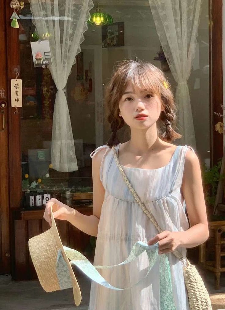 6+ Kiểu Tóc Ngắn Đi Biển Đẹp Lung Linh - Tóc Ngắn Tết Hai Bên