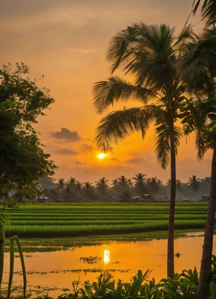 Hình ảnh đồng quê đẹp nhất là nắng mai chiếu qua mái nhà tranh