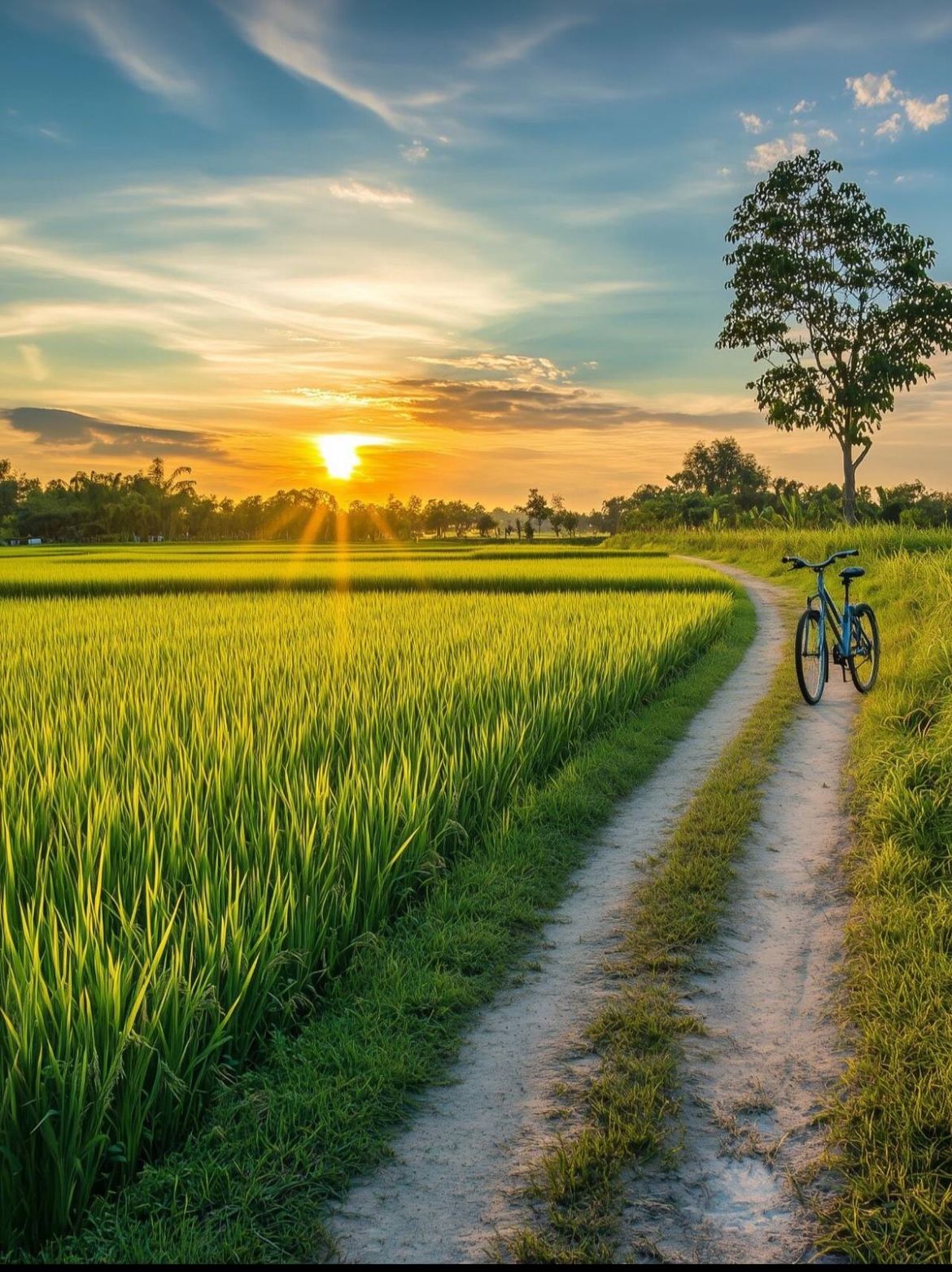 Ảnh đồng quê buổi sớm đàn trâu thong thả đi ra đồng