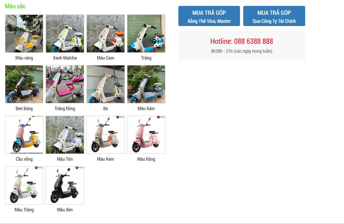 màu xe đạp điện vc dylexe k1