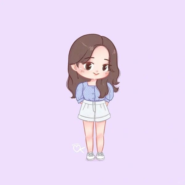 Ảnh Jisoo ngầu trong phiên bản Chibi cực kỳ dễ thương và độc đáo.