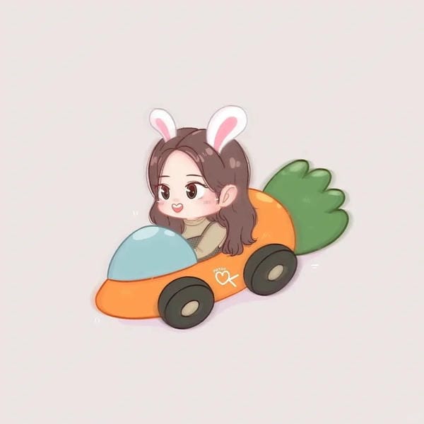 Ảnh Jisoo ngầu với phong cách Chibi cực kỳ dễ thương và cá tính