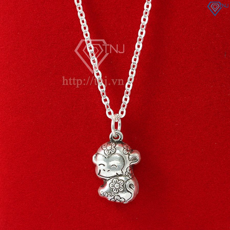 Dây chuyền bạc nữ hình con khỉ đẹp DCN0357