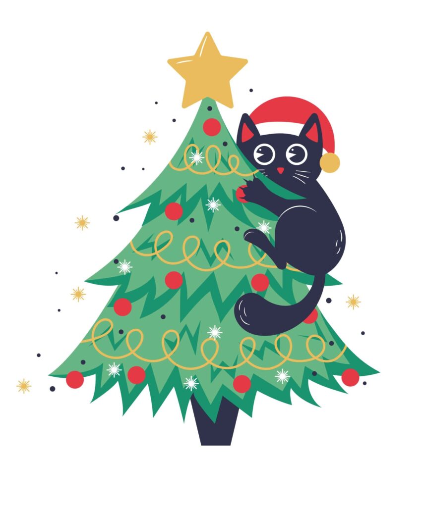 con mèo và cặp sừng hươu