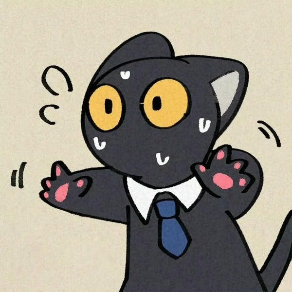 Avatar mèo anime nền gradient