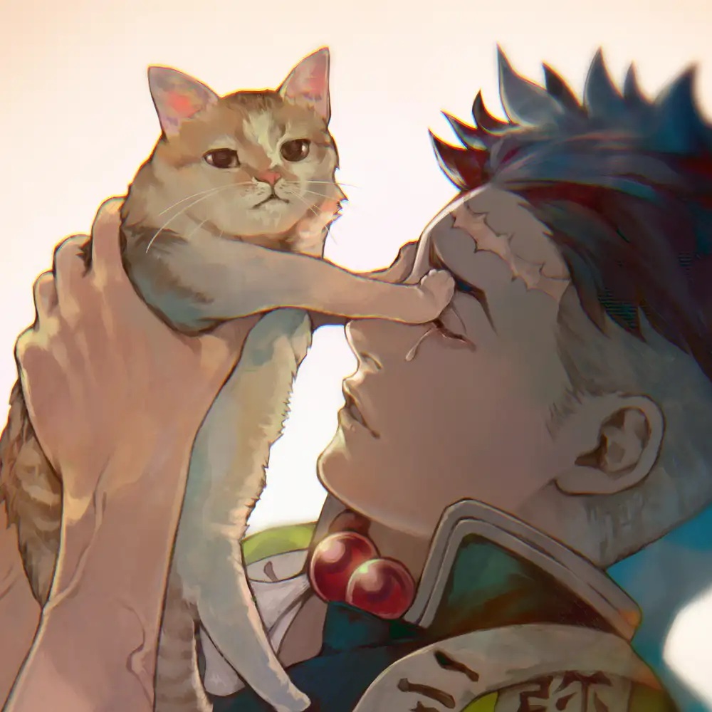 Avatar mèo anime PSD