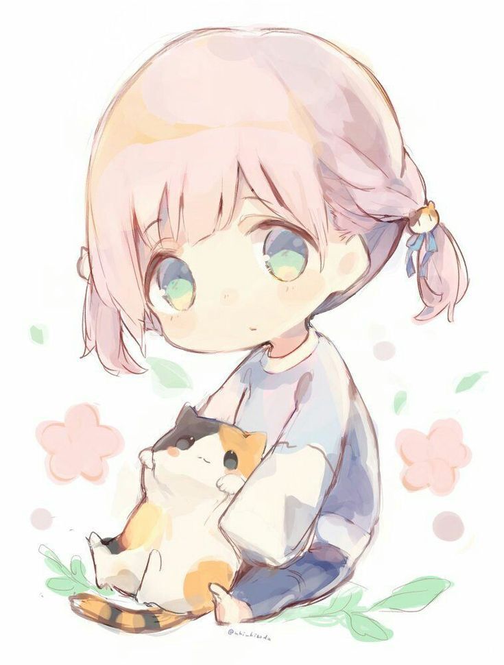 Wallpaper ảnh mèo anime cute