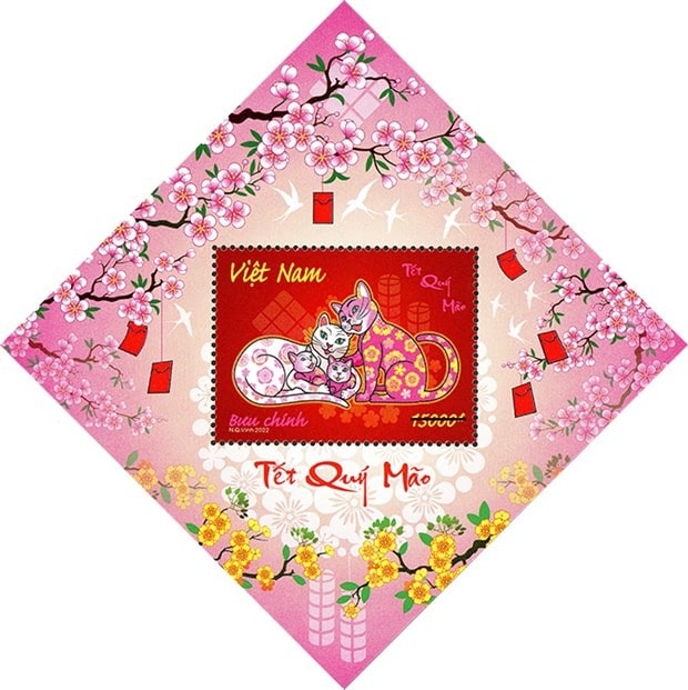 hinh anh meo ngo nghinh tren tem buu chinh tet quy mao 2023 hinh 2
